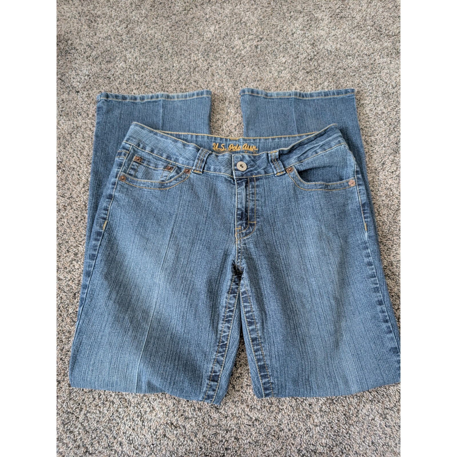 Us Polo Assn University Bootcut Jeans Medium Wash Blue Denim Size 13/14